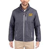 Men's Cutter & Buck  Anthracite Cal Bears Rainier Eco Insulated PrimaLoft Full-Zip Puffer Jacket