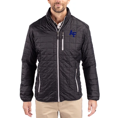 Men's Cutter & Buck  Black Air Force Falcons Rainier Eco Insulated PrimaLoft Full-Zip Puffer Jacket