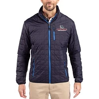 Men's Cutter & Buck  Navy Gonzaga Bulldogs Rainier Eco Insulated PrimaLoft Full-Zip Puffer Jacket
