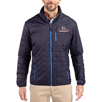 Men's Cutter & Buck  Navy Gonzaga Bulldogs Rainier Eco Insulated PrimaLoft Full-Zip Puffer Jacket