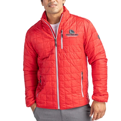 Men's Cutter & Buck Gonzaga Bulldogs Rainier Eco Insulated PrimaLoft Full-Zip Puffer Jacket