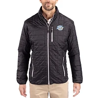 Men's Cutter & Buck  Black Southern University Jaguars Rainier Eco Insulated PrimaLoft Full-Zip Puffer Jacket