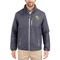 Men's Cutter & Buck  Anthracite Marquette Golden Eagles Rainier Eco Insulated PrimaLoft Full-Zip Puffer Jacket