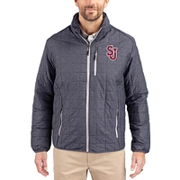 Men's Cutter & Buck  Anthracite St. John's Red Storm Rainier Eco Insulated PrimaLoft Full-Zip Puffer Jacket