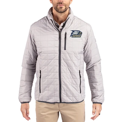 Men's Cutter & Buck  Gray Georgia Southern Eagles Rainier Eco Insulated PrimaLoft Full-Zip Puffer Jacket