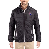 Men's Cutter & Buck  Black Louisiana Tech Bulldogs Rainier Eco Insulated PrimaLoft Full-Zip Puffer Jacket