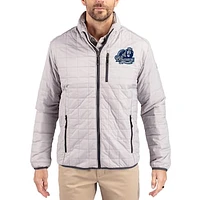 Men's Cutter & Buck  Gray Old Dominion Monarchs Rainier Eco Insulated PrimaLoft Full-Zip Puffer Jacket