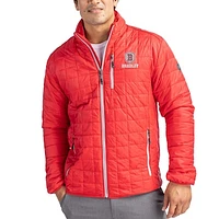 Men's Cutter & Buck  Red Bradley Braves Rainier Eco Insulated PrimaLoft Full-Zip Puffer Jacket