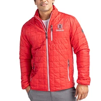 Men's Cutter & Buck  Red Bradley Braves Rainier Eco Insulated PrimaLoft Full-Zip Puffer Jacket