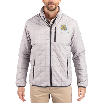 Men's Cutter & Buck Albany State Golden Rams Rainier Eco Insulated PrimaLoft Full-Zip Puffer Jacket