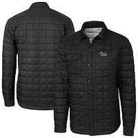 Men's Cutter & Buck  Black Pitt Panthers Ranier Eco Insulated PrimaLoft Full-Snap Shacket
