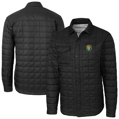 Men's Cutter & Buck  Black Southeastern Louisiana Lions Ranier Eco Insulated PrimaLoft Full-Snap Shacket