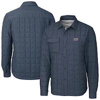 Men's Cutter & Buck  Anthracite UIC Flames Ranier Eco Insulated PrimaLoft Full-Snap Shacket