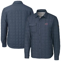 Men's Cutter & Buck  Anthracite UIC Flames Ranier Eco Insulated PrimaLoft Full-Snap Shacket
