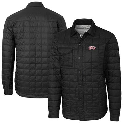 Men's Cutter & Buck  Black UNLV Rebels Ranier Eco Insulated PrimaLoft Full-Snap Shacket