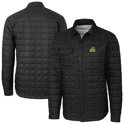 Men's Cutter & Buck  Black Bryant Bulldogs Ranier Eco Insulated PrimaLoft Full-Snap Shacket