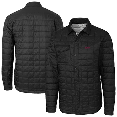 Men's Cutter & Buck  Black Eastern Kentucky Colonels Ranier Eco Insulated PrimaLoft Full-Snap Shacket