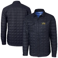 Men's Cutter & Buck  Navy Drexel Dragons Ranier Eco Insulated PrimaLoft Full-Snap Shacket