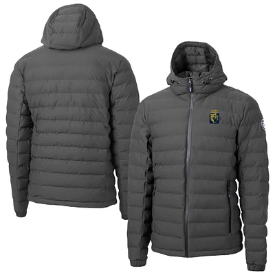 Men's Cutter & Buck  Gray FIU Panthers Mission Ridge Eco Insulated Repreve Hooded Full-Zip Puffer Jacket