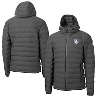 Men's Cutter & Buck  Gray Saint Louis Billikens Mission Ridge Eco Insulated Repreve Hooded Full-Zip Puffer Jacket