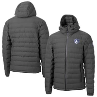 Men's Cutter & Buck  Gray Saint Louis Billikens Mission Ridge Eco Insulated Repreve Hooded Full-Zip Puffer Jacket