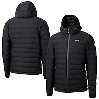 Men's Cutter & Buck NYU Violets Mission Ridge Eco Insulated Repreve Hooded Full-Zip Puffer Jacket