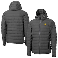 Men's Cutter & Buck  Gray Baylor Bears Mission Ridge Eco Insulated Repreve Hooded Full-Zip Puffer Jacket