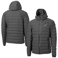 Men's Cutter & Buck  Gray Georgia Bulldogs Mission Ridge Eco Insulated Repreve Hooded Full-Zip Puffer Jacket