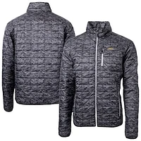 Men's Cutter & Buck  Black James Madison Dukes Rainier Eco Insulated Camo PrimaLoft Full-Zip Puffer Jacket