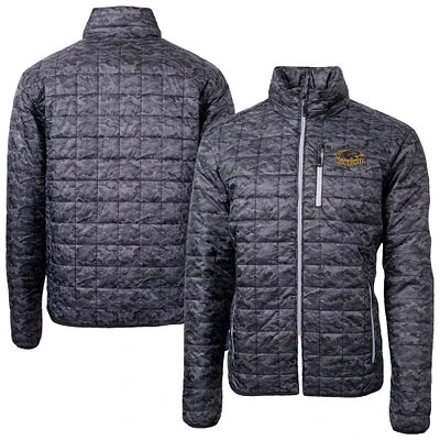 Men's Cutter & Buck  Black Wisconsin-Milwaukee Panthers Rainier Eco Insulated Camo PrimaLoft Full-Zip Puffer Jacket