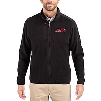 Men's Cutter & Buck Black Jacksonville State Gamecocks Cascade Eco Fleece Full-Zip Jacket