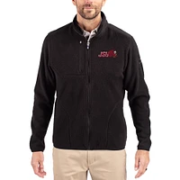 Men's Cutter & Buck Black Jacksonville State Gamecocks Cascade Eco Fleece Full-Zip Jacket