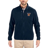 Men's Cutter & Buck Navy Texas-Rio Grande Valley Vaqueros Cascade Eco Fleece Full-Zip Jacket