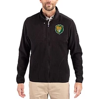 Men's Cutter & Buck Black Southeastern Louisiana Lions Cascade Eco Fleece Full-Zip Jacket
