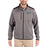 Men's Cutter & Buck Gray UCF Knights Cascade Eco Fleece Full-Zip Jacket