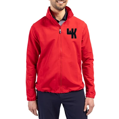 Men's Cutter & Buck Red Western Kentucky Hilltoppers Charter Eco Recycled Full-Zip Jacket
