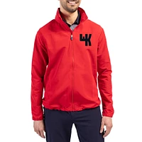 Men's Cutter & Buck Red Western Kentucky Hilltoppers Charter Eco Recycled Full-Zip Jacket