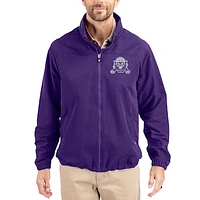 Men's Cutter & Buck Purple Northwestern Wildcats Charter Eco Recycled Full-Zip Jacket