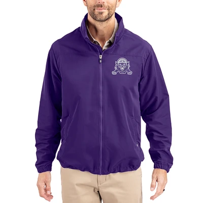 Men's Cutter & Buck Purple Northwestern Wildcats Charter Eco Recycled Full-Zip Jacket
