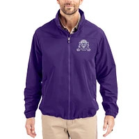 Men's Cutter & Buck Purple Northwestern Wildcats Charter Eco Recycled Full-Zip Jacket