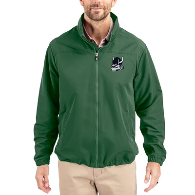 Men's Cutter & Buck Hunter Green Portland State Vikings Charter Eco Recycled Full-Zip Jacket