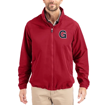 Men's Cutter & Buck Gonzaga Bulldogs Charter Eco Recycled Full-Zip Jacket