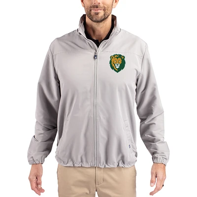 Men's Cutter & Buck Gray Southeastern Louisiana Lions Charter Eco Recycled Full-Zip Jacket