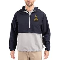 Men's Cutter & Buck Navy Northern Arizona Lumberjacks Charter Eco Recycled Half-Zip Anorak Jacket