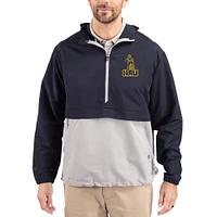 Men's Cutter & Buck Navy Northern Arizona Lumberjacks Charter Eco Recycled Half-Zip Anorak Jacket