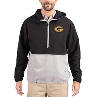 Men's Cutter & Buck Grambling Tigers Charter Eco Recycled Half-Zip Anorak Jacket
