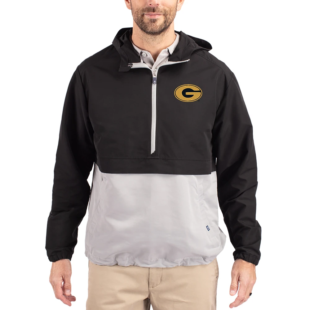 Men's Cutter & Buck Grambling Tigers Charter Eco Recycled Half-Zip Anorak Jacket