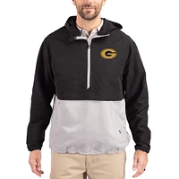 Men's Cutter & Buck Grambling Tigers Charter Eco Recycled Half-Zip Anorak Jacket