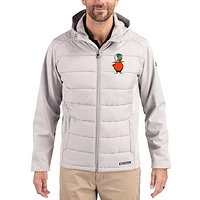Men's Cutter & Buck UCF Knights Evoke Hybrid Eco Softshell Recycled Full Zip Hooded Jacket