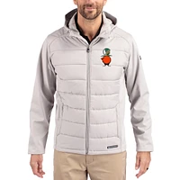 Men's Cutter & Buck UCF Knights Evoke Hybrid Eco Softshell Recycled Full Zip Hooded Jacket